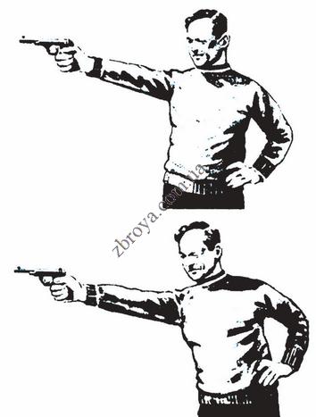 > <p>Отсюда вытекает первая задача тренировки стрельбы из матчевого пистолета: всемерное укрепление мышц руки. Этот процесс является длительным, продолжающимся беспрерывно в процессе тренировки. В его основе лежит гипертрофия мышц (увеличение числа мышечных волокон и их утолщение), соответствующее укрепление связочного и костно-суставного аппаратов руки и улучшение ее кровоснабжения.</p><p> Большое значение имеет также улучшение нервно-регуляторных процессов, в частности, совершенствование путей проведения нервных импульсов от соответствующих участков коры головного мозга к рабочим элементам руки.</p><p> Укрепление мышц руки достигается путем многократных поднятий тяжести весом около полутора килограммов вытянутой рукой, каждый раз выдерживая груз в течение 15-20 секунд. В качестве груза можно использовать любой предмет, но желательно выбрать такой, который по характеру своего воздействия на руку напоминал бы пистолет. Основное условие заключается в том, чтобы центр тяжести груза находился впереди кисти руки. Такому требованию лучше всего соответствует сам пистолет или простейший его макет.</p><p> Тренировка продолжается до тех пор, пока исчезнут чувство утомления (боль, онемение) в мышцах и дрожание руки, возникающие обычно у нетренированного стрелка через 10-15 секунд. Важно достигнуть такого состояния, когда удерживаемый на вытянутой руке пистолет становится легким и послушным спортсмену.</p> 