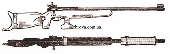 > <p>Боевая личинка состоит из головной части с чашечкой для шляпки гильзы и направляющего выступа с пазом для выбрасывателя и пружины выбрасывателя.</p><p> На хвостовой части боевой личинки находятся сухарные выступы для сцепления со стеблем затвора и паз для прохода лопатки ударника. Боек ударника проходит по внутреннему каналу боевой личинки.</p><p> Стебель передней части имеет три боевых выступа для запирания канала ствола на время выстрела. В задней части стебля находится рукоятка затвора и коленчатый паз, в котором имеются спираль для взведения ударника затвора и выемка для фиксации ударника при открытом затворе. Спираль для взведения ударника одновременно служит для предохранения от выстрела при не полностью закрытом затворе. Цилиндрический канал внутри стебля предназначен для помещения хвоста боевой личинки и ударника.</p><p> В передней части этого цилиндрического канала имеются кольцевой и два продольных паза, в которых помещаются сухарные выступы хвоста боевой личинки.</p><p> На стебле сзади имеются две параллельные лыски и сухарные пазы для присоединения к стеблю муфты затвора.</p><p> Выбрасыватель рычажного типа, присоединяется к головной части боевой личинки с помощью оси. Имеет гнездо для пружины выбрасывателя. Служит для извлечения стреляной гильзы или патрона из патронника.</p><p> Ударник состоит из бойка в передней части и боевого взвода и заводящей спирали в задней части. Внутренний цилиндрический канал в ударнике служит для помещения боевой пружины.</p><p> Боевая пружина предназначена для создания необходимой ударнику энергии при развитии капсюля патрона.</p><p> Муфта затвора соединяет все части затвора и одновременно является опорой для боевой пружины.</p> 