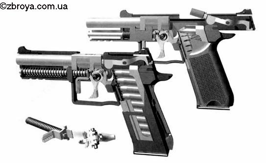 Свободный затвор с присоединением ствола